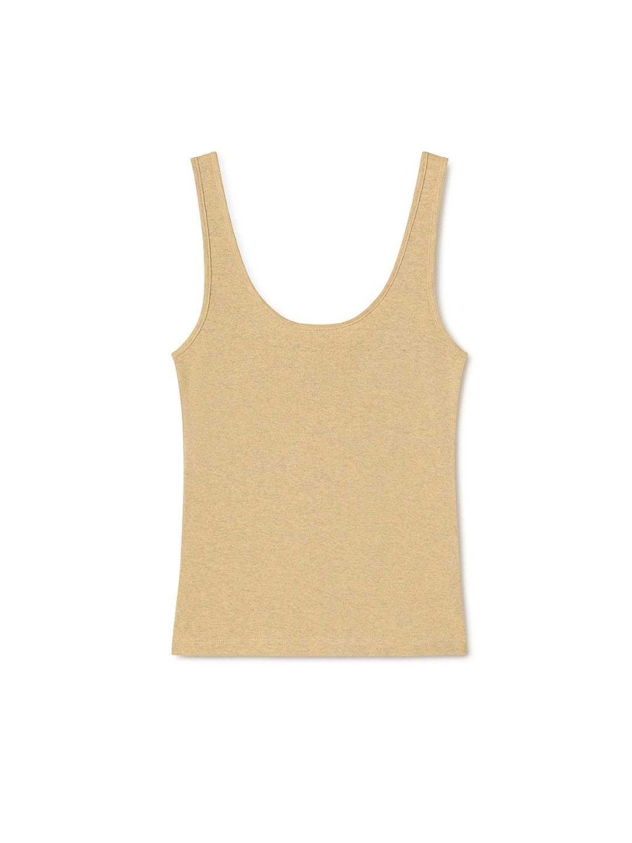 Ondergoed | TWOTHIRDS Gerecycleerde Rib Tank — Geel Pastel