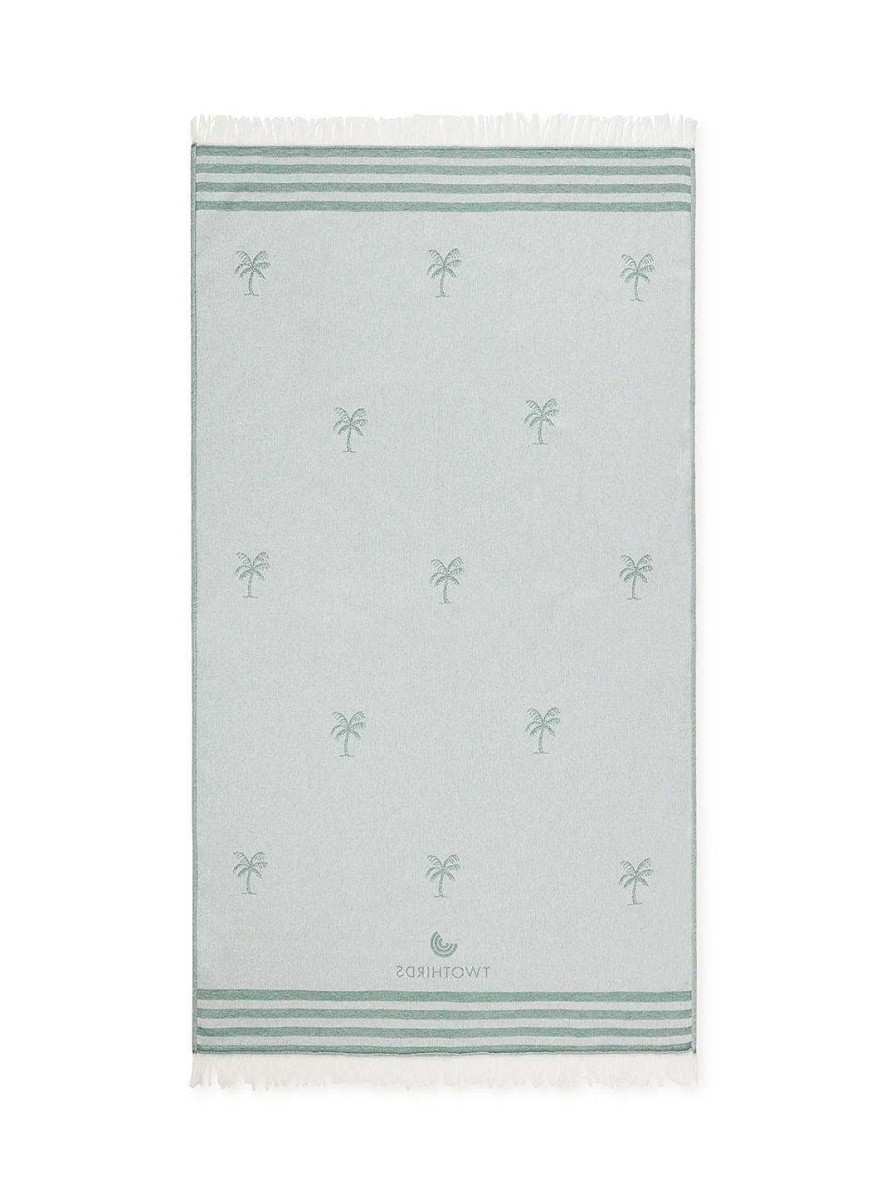 Handdoeken | TWOTHIRDS Reishanddoek Palms — Mint